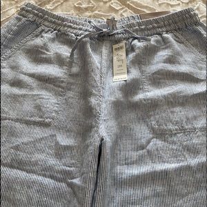 Pinstriped casual pants
